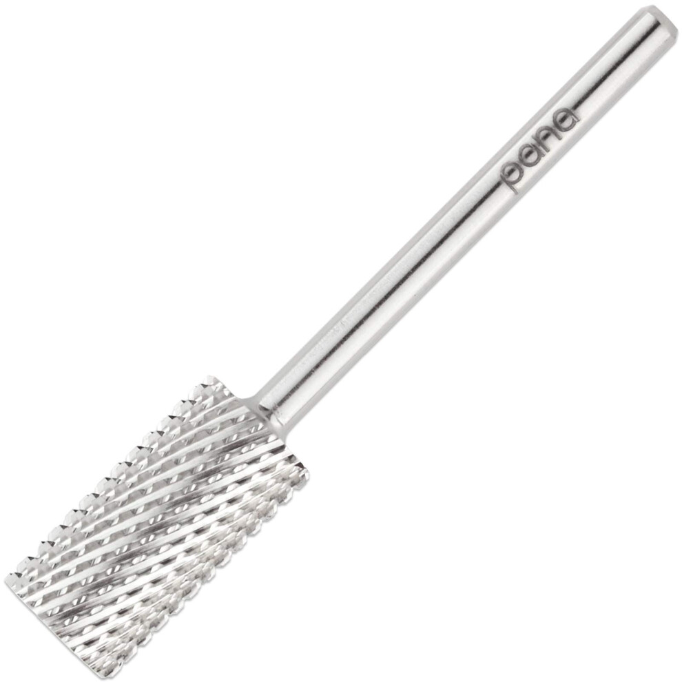 Pana Silver Professional 3/32"""" Shank Size - Flat Top Large Barrel Carbide Bit Coarse Grit - Nail Drill Bit For Dremel Machine