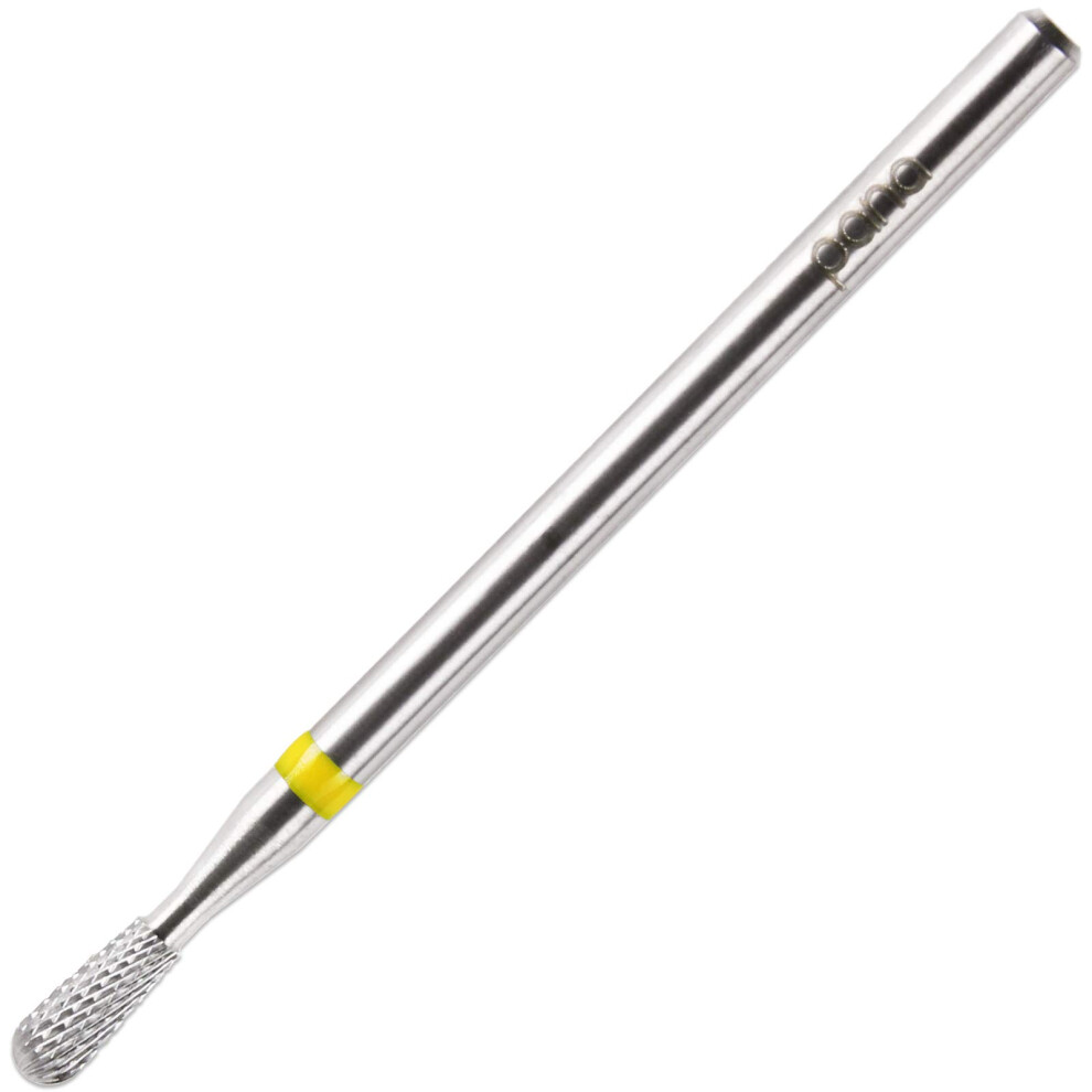 Pana Silver 3/32"""" Shank Size - Pear Shape Carbide Bit Extra Fine Grit - Nail Drill Bit For Manicure Dremel Machine (Large)