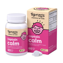 Renzo's Captain Calm Kids Magnesium-Ergnzung mit L-Theanin, lslichen Vitaminen fr Kinder zur Entspannung und Stimmungsuntersttzung, zuckerfre