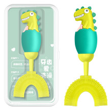ZMRZ Spazzolino da Denti a Forma di U per Bambini da 2 a 6 Anni Spazzolino da Denti per Addestramento per Bambini Testina in Silicone Morbido per