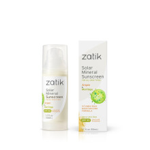 Zatik Naturals  Solar-Mineral-Sonnenschutz mit Argan- und Moringa-Vitaminen und mineralischem Sonnenschutz, vegan, gentechnikfrei, pH-ausgeglichen,