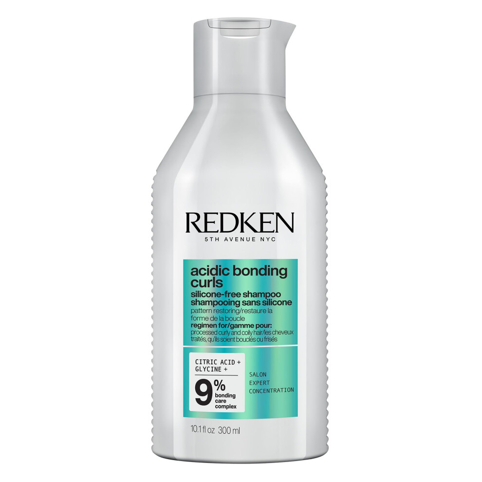 REDKEN Acidic Bonding Curls Sulfate-Free Shampoo | For Curly Hair | Curl Control + Definition | With Citric Acid  Avocado Oil  Shea Butter | Sili