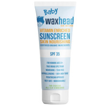 Protetor solar Waxhead para bebs FPS 35 - Loo mineral de xido de zinco no nano para bebs de 6 a 12 meses + 12 a 24 crianas | Protetor sola