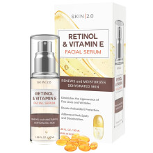 Skin 2.0 Retinol & Vitamin E Gesichtsserum 1,69 fl. oz, tierversuchsfrei, reduziert Aknenarben, Falten, Anti-Aging, Hauterneuerung, feuchtigkei