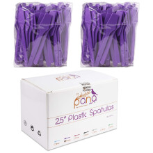 PANA 200 peas de maquiagem cosmtica descartvel de plstico de 2,5 """" esptulas de creme facial para cuidados com a pele (ROXO-200 peas em uma