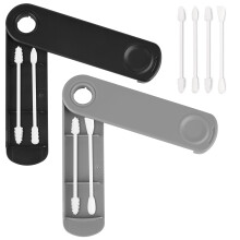 Cotton Swabs Riutilizzabili 4 Pz, Bastoncini in Silicone Lavabili, per Trucco e Pulizia Orecchie