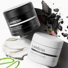 LANBENA 2 PCS Pore Strips 2% BHA(Salicylic Acid) Nose Pore Strips 2.0 + Bamboo Charcoal Blackheads Remover Peel off Mask 3.0 Plants Pore Cleans