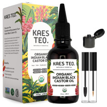 Bio-Haarwuchsl aus schwarzem Rizinusl, 100 % rein, hexanfrei, kaltgepresst  USDA-zertifizierte Hautpflege, Nagelpflege, Kopfhautl, tiefe Feuchtig