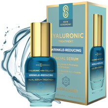 Skin Ceremony Hyaluronic & Collagen Wrinkle Reducing Facial Serum - Promotes Deep Hydration & Water Retention - Plumps, Smooths & Rejuvenates Complexi
