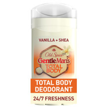 Old Spice Whole Body Deodorant for Men Total Body Deodorant Vanilla + Shea Aluminum Free Deodorant Stick for 24/7 Freshness // Dermatologist T