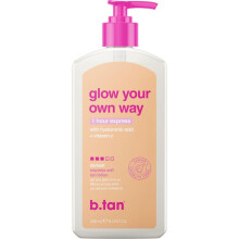b.tan Donkere Zelfbruinlotion | Glow Your Own Way, 1 Uur Express - Snelle Zonloze Bruiningscrème, Beste Natuurlijke Gloed