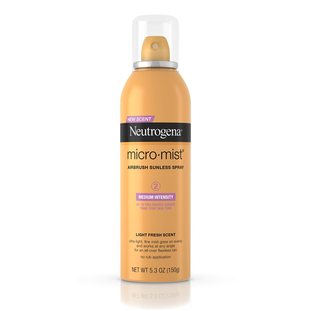 Neutrogena Micromist Airbrush Sunless Tanning Spray with Witch Hazel  Gradual Sunless Tanner with Alcohol-Free  Oil-Free & Non-Comedogenic Formul