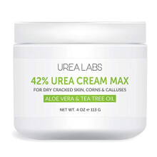 UREALAABIT | 42 % Urea Cream MAX w/Aloe Vera & Tea Tree Oil 4 unssia Tehokkain jalkavoide maissin ja kovettumien poistoaine. Kosteuttaa ja kosteuttaa