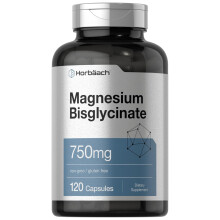 Horbach Magnesium Bisglycinat | 120 Kapseln | 750mg | Non-GMO und glutenfreies Supplement