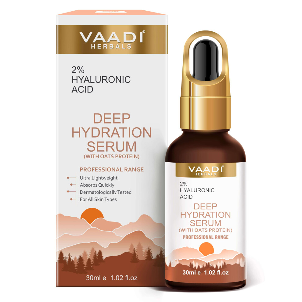 Vaadi Herbals Deep Hydration Serum With 2% Hyaluronic Acid & Oats Protein - 30Ml