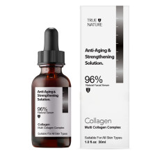 Anti Aging Facial Serum Sensivite Skin Face 30ml 1fl oz by TRUE NATURE SKINCARE Vitamin C Hyaluronic Acid Daily Skincare Collagen Peptide (Collag