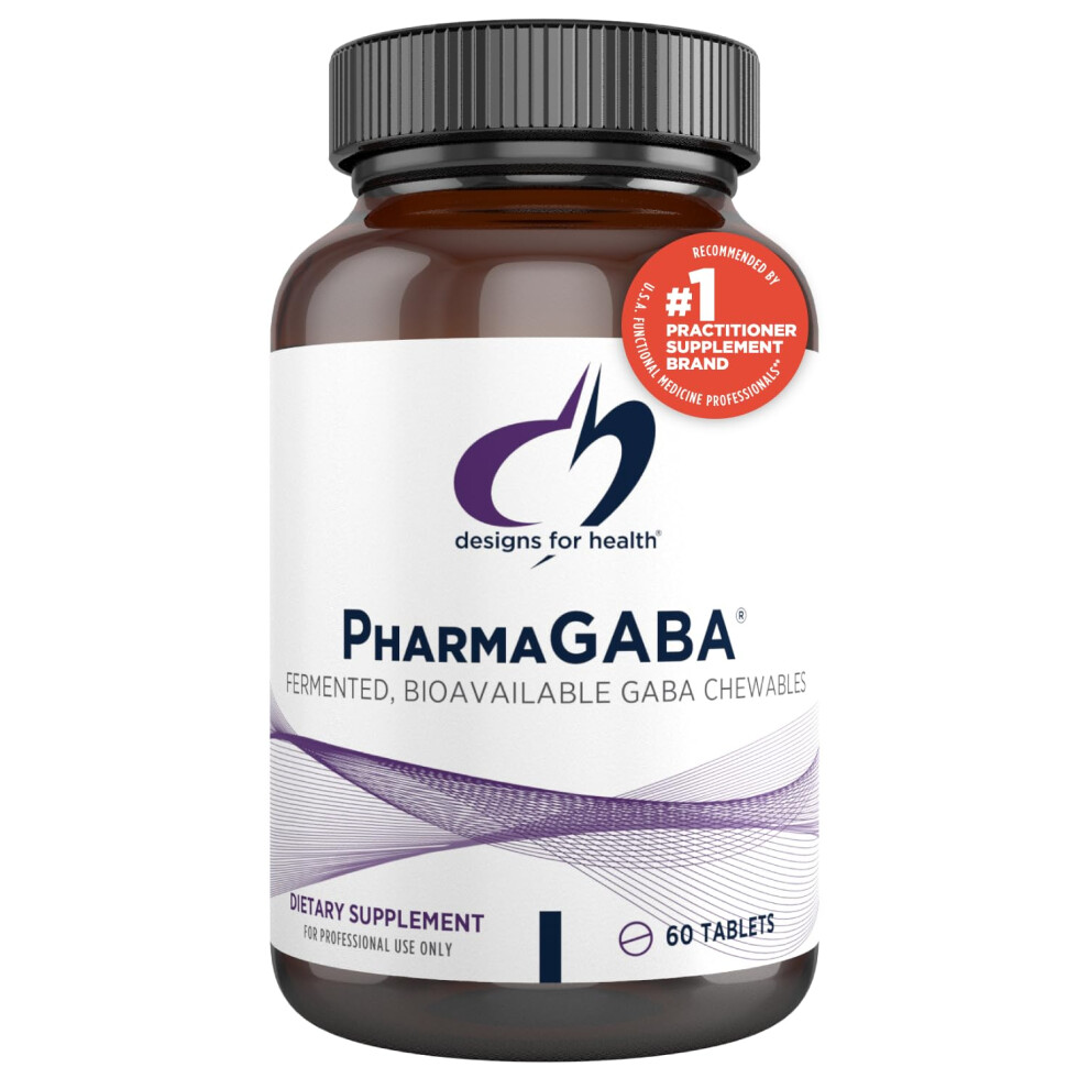 Designs For Health Kautabletten Gaba 200 Mg Pharmagaba Kautabletten, Fermentiertes + Bioverfgbares Gaba-Ergnzungsmittel Zur Untersttzung Der-image