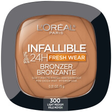 L'Oreal Paris Infallible 24H Fresh Wear Soft Matte Bronzer. Vattentålig, värmetålig, ljus medium, 0.3
