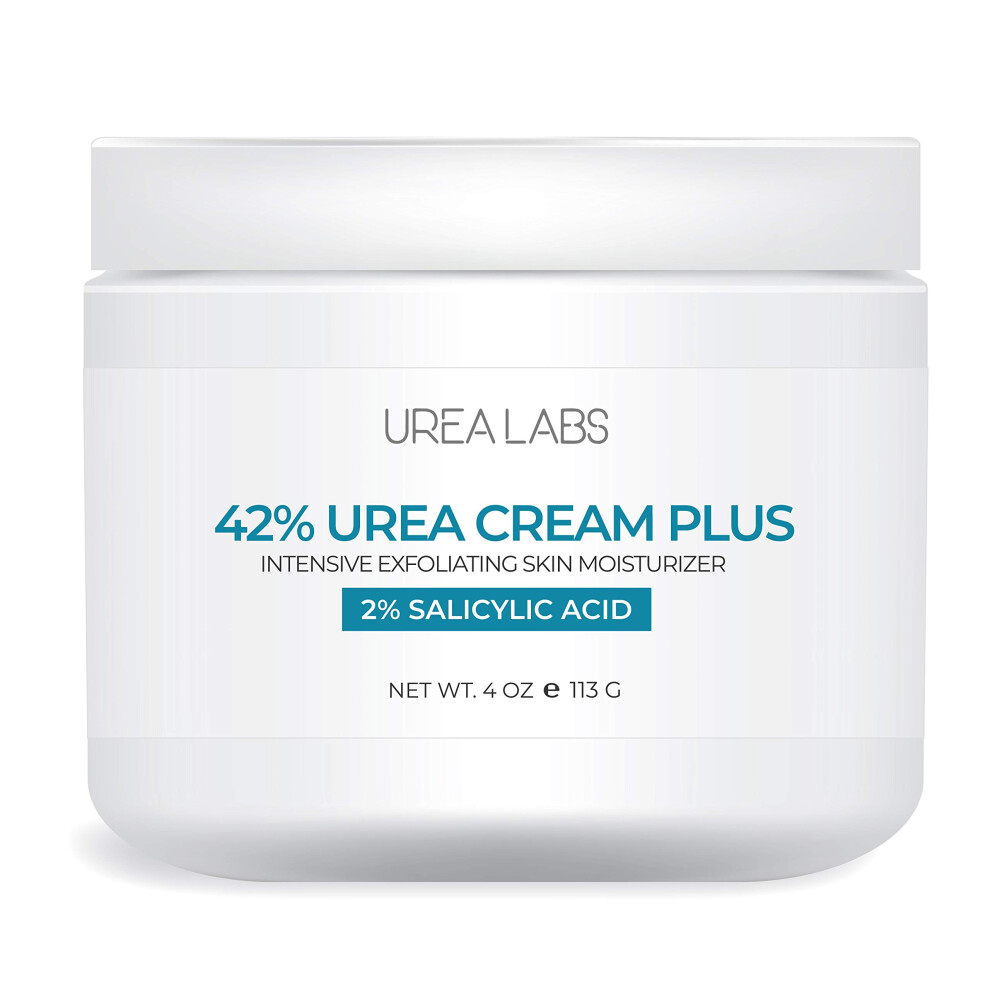 Urea Labs Cream | 42% Urea Plus W/ 2% Salicylic Acid 4 Oz Highest Potency Intensive Exfoliating Foot Corn & Callus Remover Skin Moisturize