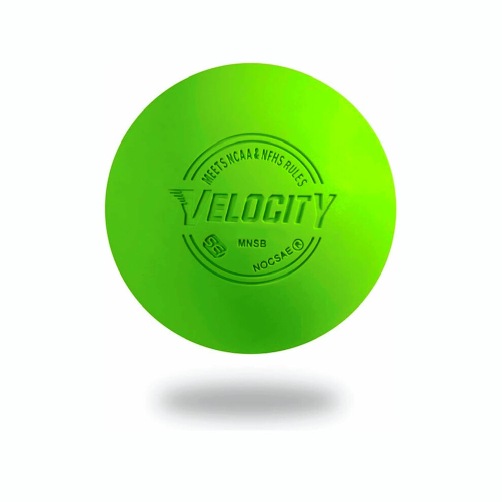 Velocity Massage Lacrosse Ball For Muscle Knots, Myofascial Release, Yoga & Trigger Point Therapy - Firm Rubber Scientifically Designed For Durability