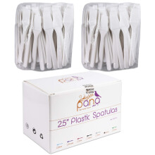 PANA 200 Stück Einweg-Plastik Spatel 2,5" für Hautpflege & Gesichtsmaske (WEISS-200 Stück in einer Box)