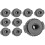 9Pcs ABS Drum Set Quick Release Nuts Cymbal Quick Assembly Drum Mate Replacement Accessories 2
