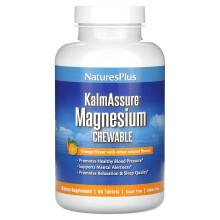 NaturesPlus, KalmAssure Magnesium Kautabletten, Orange, 60 Tabletten
