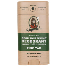 Dr. Squatch Natrliches Deodorant fr Mnner Geruchsbekmpfendes Herren-Deodorant ohne Aluminium Kiefernteer (2,65 oz)