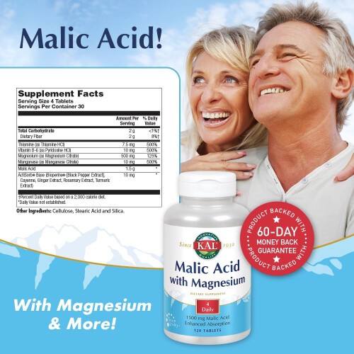 KAL, Apfelsäure mit Magnesium, 120 Tabletten 1