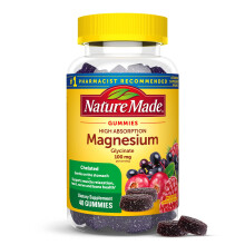 Nature Fabrique haute absorption Magnsium glycinate Gummies 100 mg par portion du nerf musculaire osseux et cardiaque Support de magnsium Su