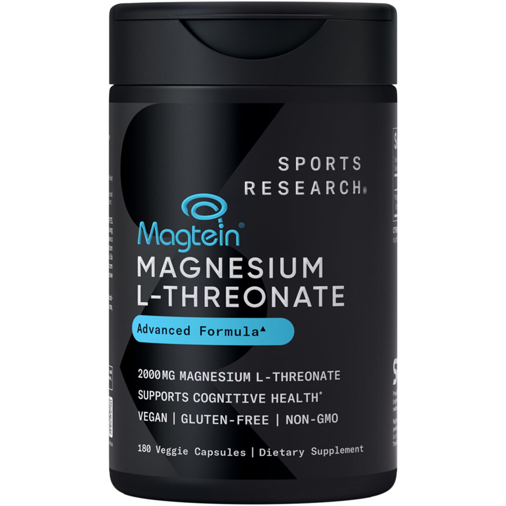 Photos - Vitamins & Minerals Sports Research Magtein Magnesium L-Threonate Capsules - Magnesium Supplement for Memory Focus & Cognition - Magnesium L Thr