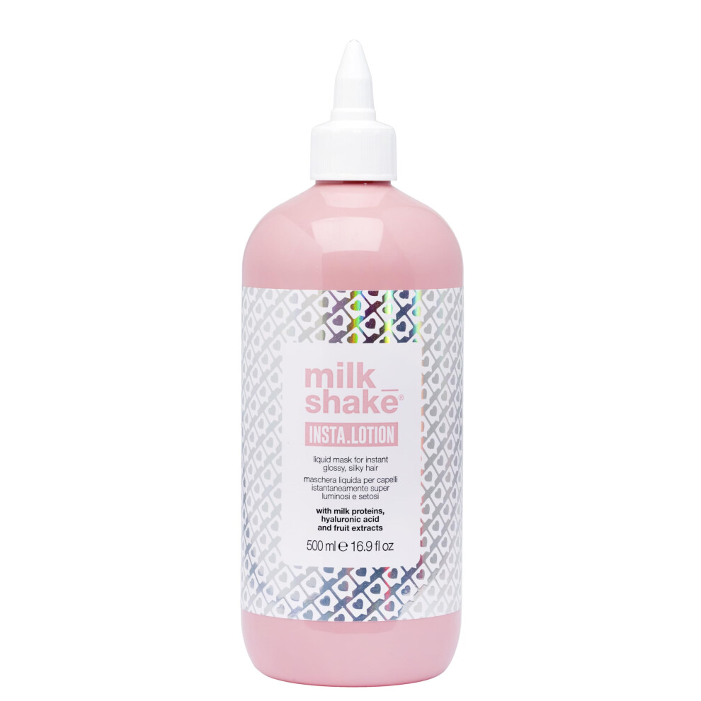 Milk Shake Milk_shake Insta Lotion Rinse-Out Liquid Mask - Liquid Mask For Instant Glossy Silky Hair | 16.9 Fl Oz (500 Ml) Light