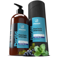 SPHAGNUM BOTANICALS Nouveau shampooing de psoriasis 2025 avec de l'acide salicylique | 13,5 fl. Oz | Nouvelle formule avec tourbe et menthol pour