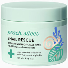 Peach Slices | Snail Rescue Intensieve Behandeling Afwasbare Gezichtsmasker | 95% Slakkenmucine