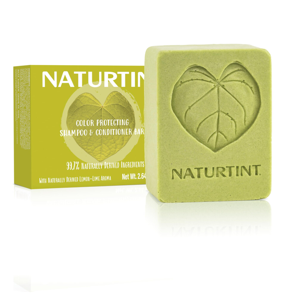 Naturtint Shampoo & Conditioner Bar (Lemon Lime) - Naturally Derived Ingredients Cruelty Free All Hair Types Travel Approved