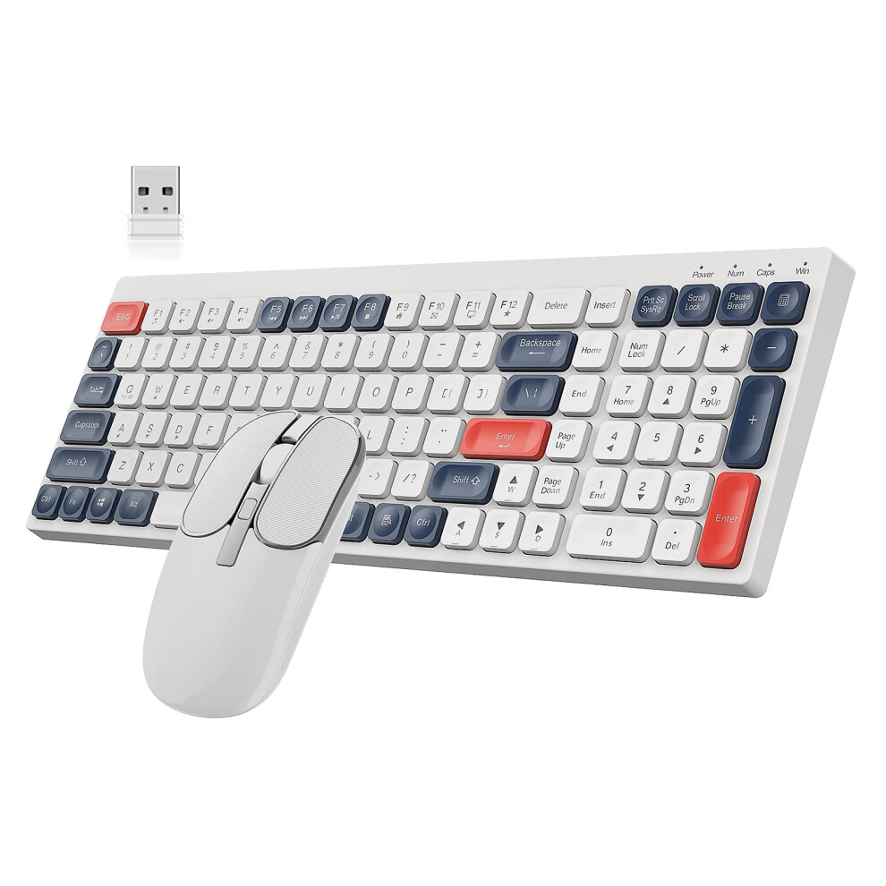 Bluetooth Wireless Keyboard And Mouse Combo Trimode (Bt5.1bt5.12.4ghz) Rechargeable, For Laptop/Mac/Ipad 820064759238