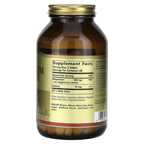 Solgar Solgar, Magnesiumcitrat, 120 Tabletten 1