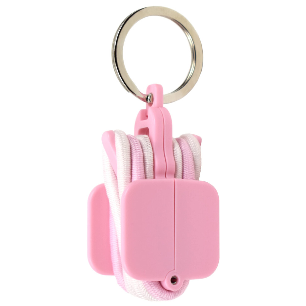 Hub Cravatta Per Capelli: Supporto Per Capelli Portatile Con Set Di 3 Cravatte Per Capelli (Rosa Chiaro)