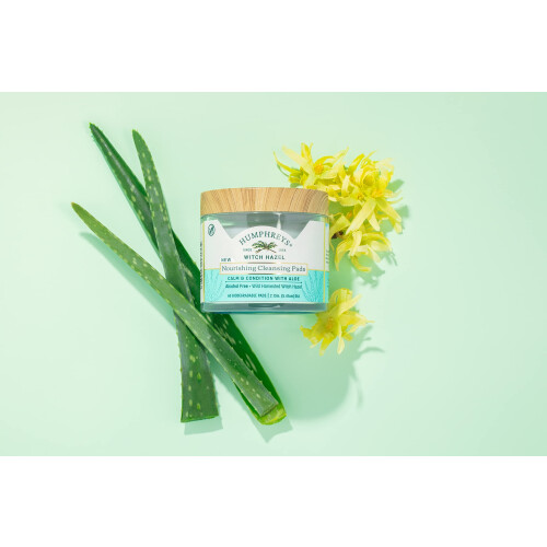 Almofadas de limpeza nutritivas de hamamlis Humphreys com babosa sem lcool 1