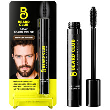 El tinte de barba temporal de 1 da del club de barba para hombres - color de barba marrn mediana y color de cejas para un aspecto de aspecto bien d