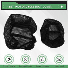 Funda de asiento de motocicleta de tejido de malla 3D transpirable, protección de asiento antideslizante,