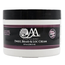 African Afro Twist Braid & Loc Styling Cream Medium Hold Anti Frizz ja Dandruff Silottava ja Kosteuttava Hiusten muotoiluvoide Sheavoilla All Natural