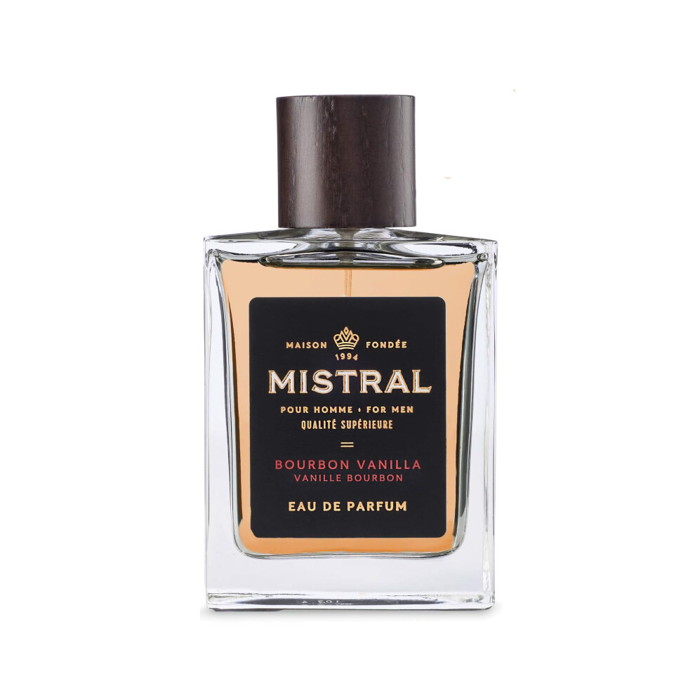 Mistral Mens Cologne - Bourbon Vanilla Eau De Parfum | Warm & Sweet Masculine Scent With Vanilla Patchouli & Sandalwood | Cruelty-Free & Long-La