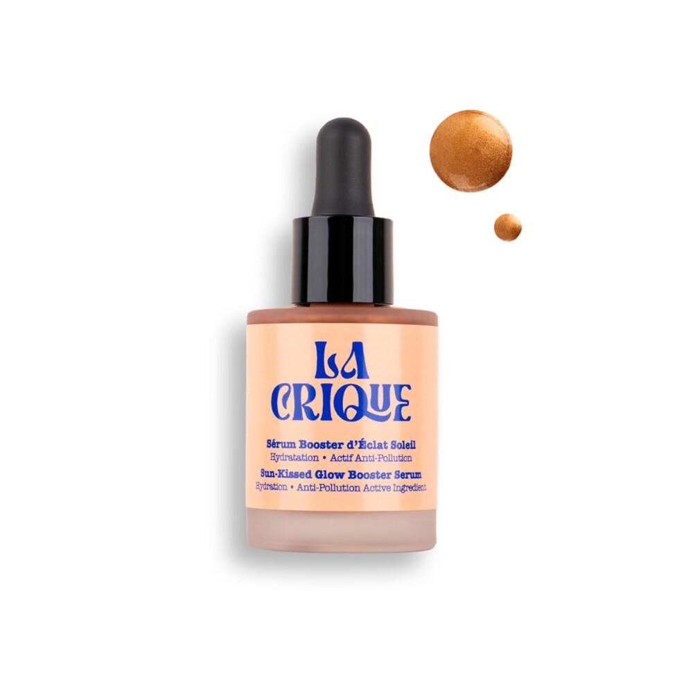 La Crique - Bronzing Face Serum - Hydrating Serum With Hyaluronic Acid - Anti-Pollution Bronzer Drops For Radiant Skin Glow - All Skin Types - 99