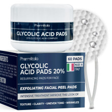 Platki z kwasem glikolowym do twarzy - 20% kwasu glikolowego Resurfacing Platki peelingujace dla gladszej skry - Platki zluszczajace do twarzy i cia