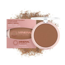 Mineral Fusion Pressed Powder Foundation Deep 6  Tiefe Haut mit khlen Untertnen, Anti-Aging-Make-up-Grundierung mit mattem Finish, Talkum-freies G