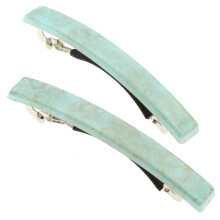 Clip per Capelli Francese Camila Paris CP3072, Set di 2 Verde Menta, Forte Grip