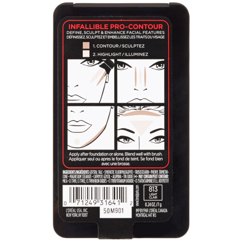 L'Oréal Paris Infallible Pro Contour Palette, Licht/Clair, 0.24 oz. 2