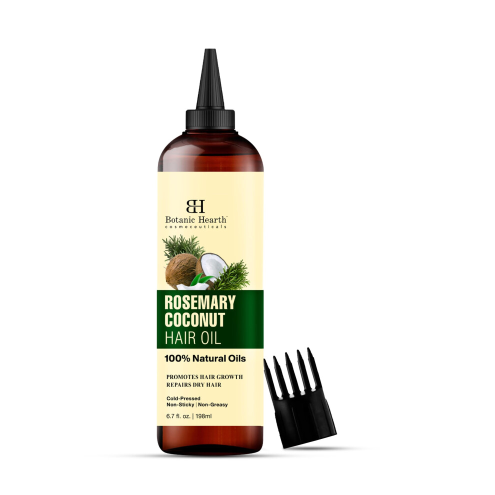 Botanic Hearth Rosemary Coconut & Avocado Hair Oil With Biotin (6.7 Fl Oz) | Nourishing Hair Growth & Strengthening Formula | Promotes Healthy