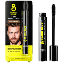 The Beard Club 1 da de tinte de barba temporal para hombres: color de barba marrn claro y color de cejas para un aspecto de aspecto bien definido y